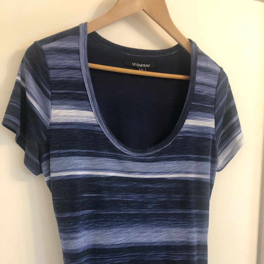 Le Château ombré ruched t-shirt dress